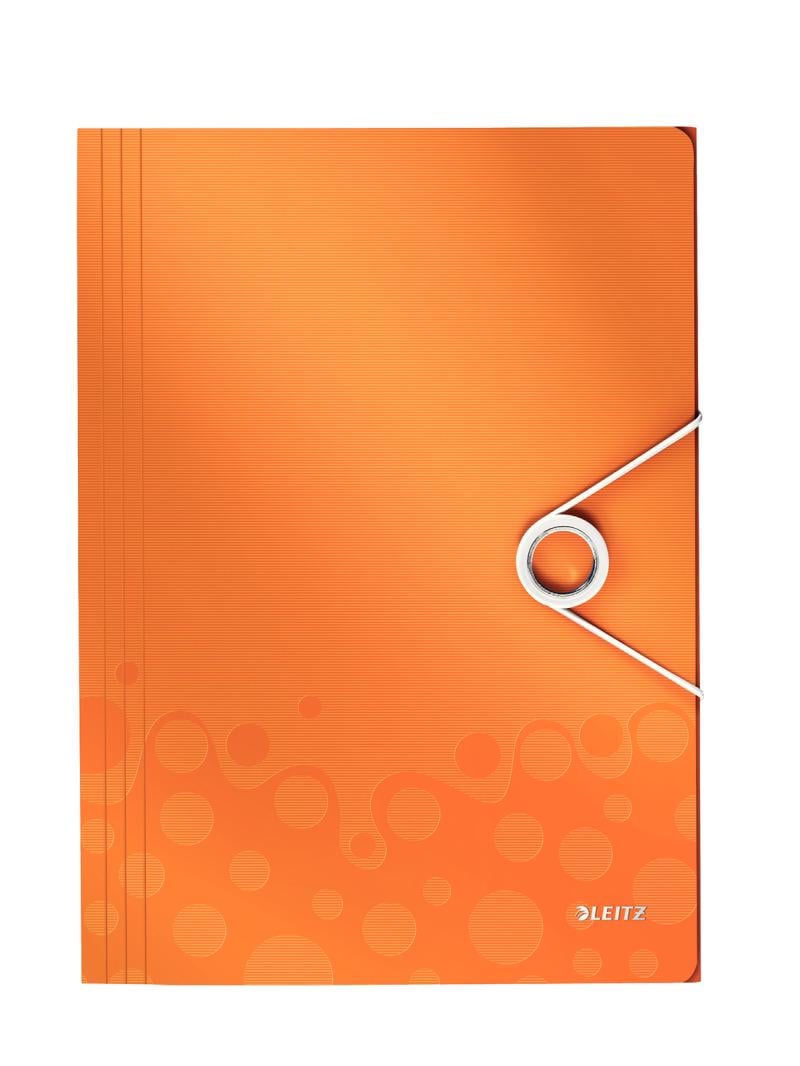 Папка-бокс на резинці Leitz WOW A4 Помаранчевий металік (4599-00-44)