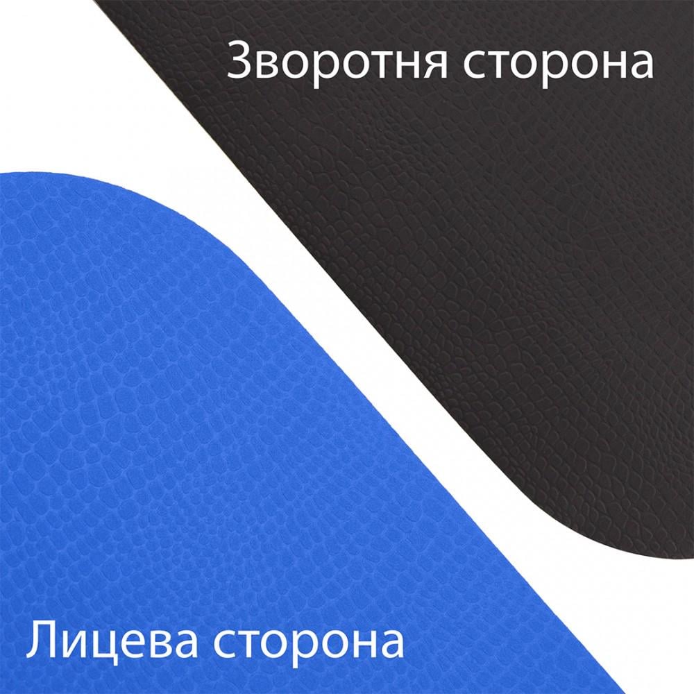 Коврик IVN для йоги и фитнеса 1850х550х5мм EVA Сине-черный (IV-EV7643BB) - фото 2