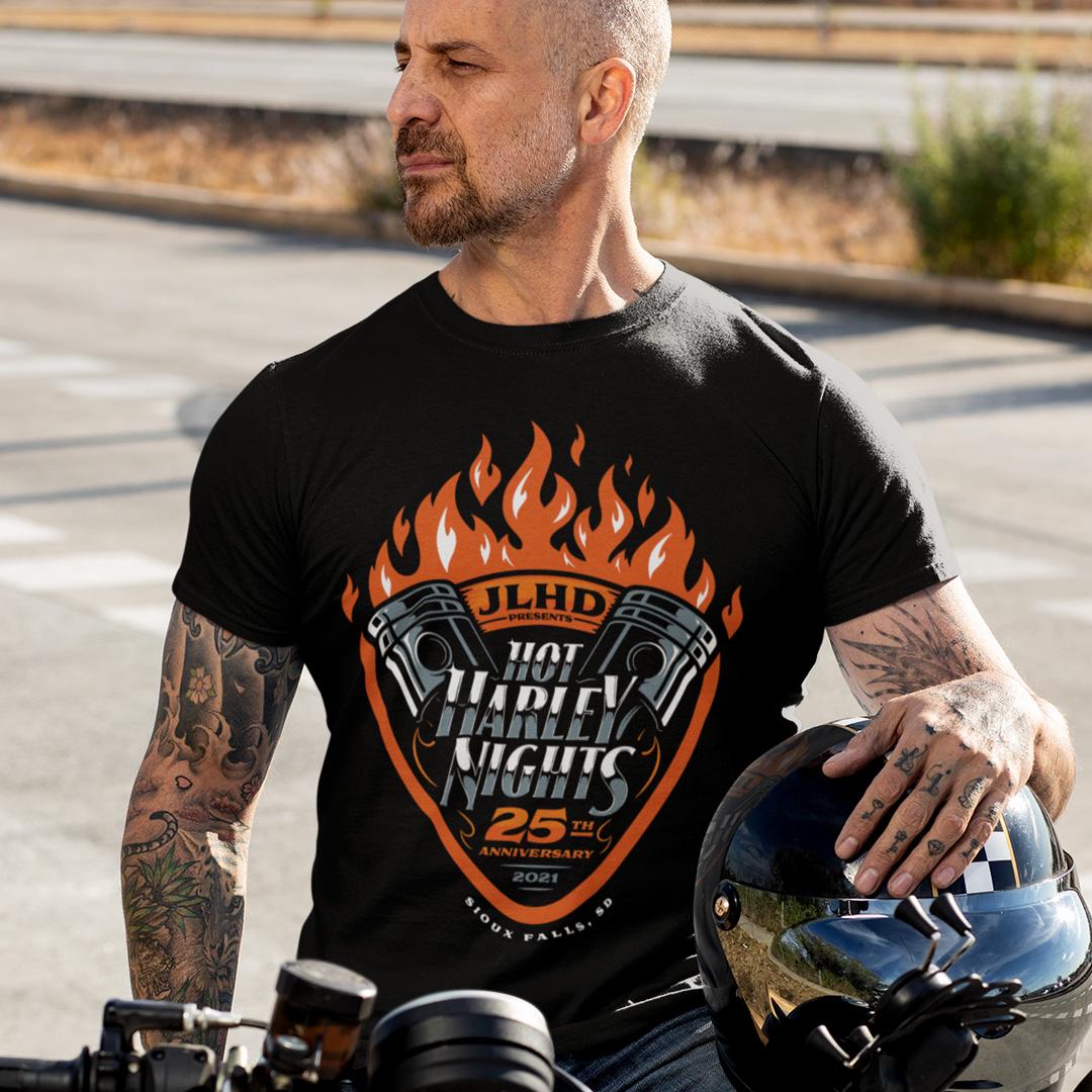 Футболка унисекс Harley Davidson Hot Harley Nights Sioux Falls 4XL Черный (00000011536)
