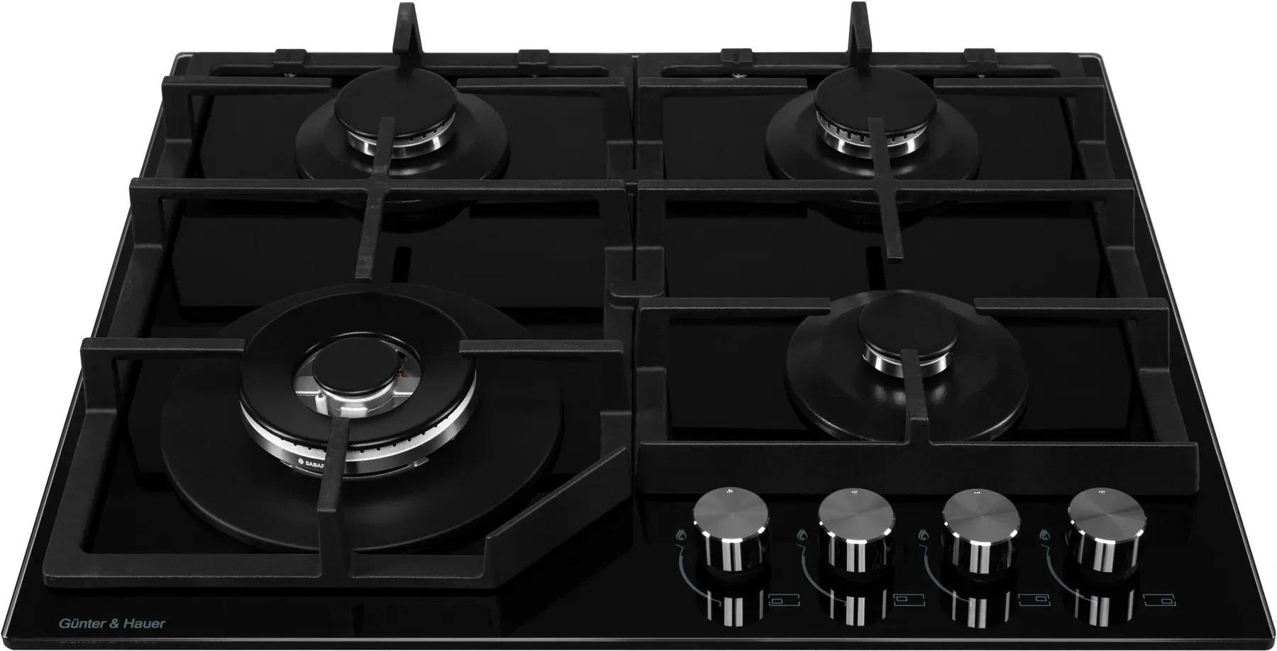 Варочная поверхность стеклянная газовая Gunter&Hauer GT 642 с турбоконфоркой - фото 8 Варочная поверхность стеклянная газовая Gunter&Hauer GT 642 с турбоконфоркой - фото 8