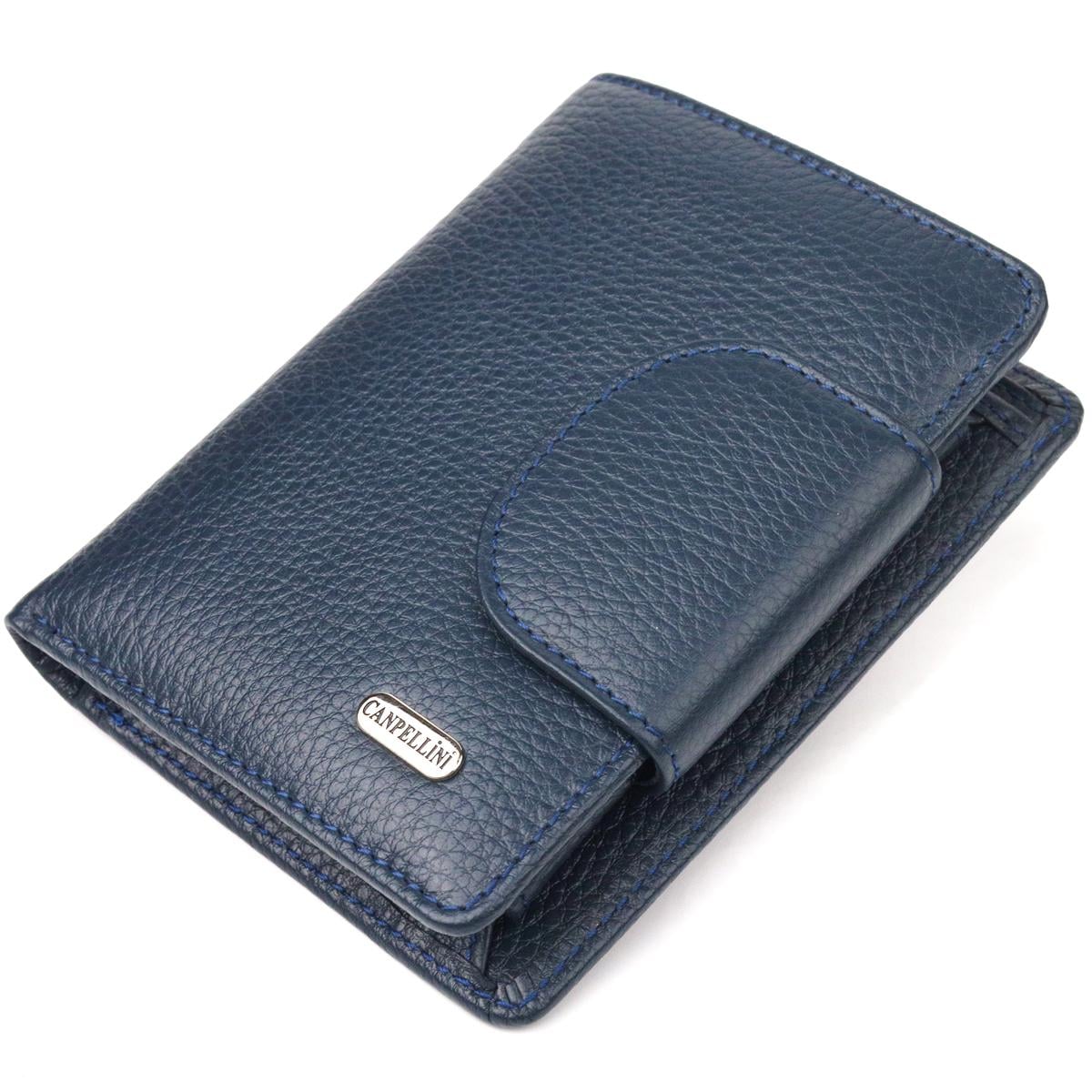 Кошелек женский из натуральной кожи Canpellini Wallet 21675 вертикальный Синий (55454)