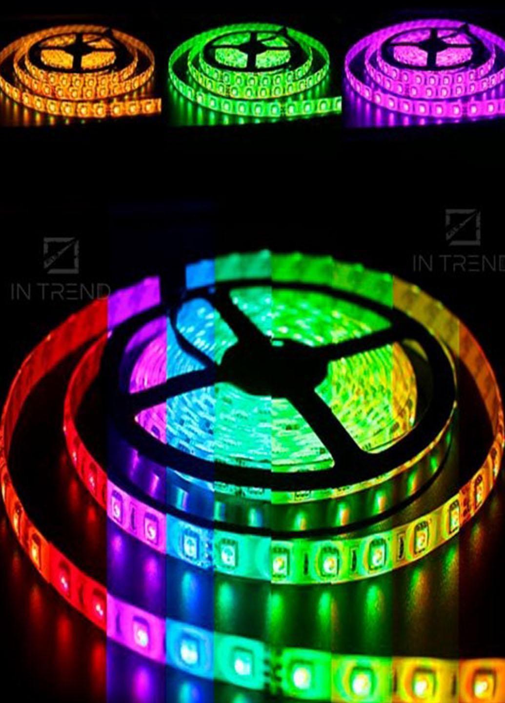 Стрічка світлодіодна UKC 5050 12 V RGB 16 режимів з пультом управління та блоком від розетки 5 м Різнокольоровий (50502U) - фото 3 Стрічка світлодіодна UKC 5050 12 V RGB 16 режимів з пультом управління та блоком від розетки 5 м Різнокольоровий (50502U) - фото 3