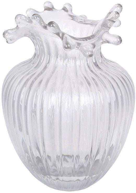 Ваза стеклянная Ribbed Bloom Ø 12х17см