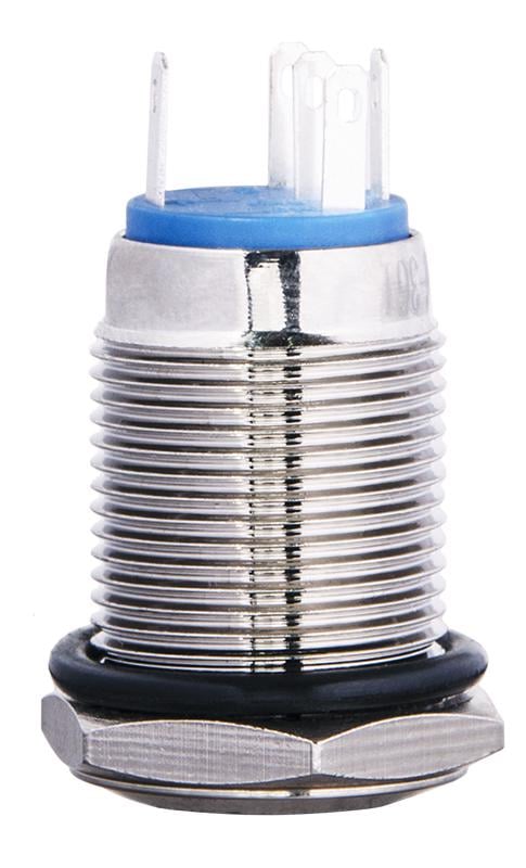 Кнопка АСКО-Укрем TYJ 16-361 1NO+1NC с подсветкой с фиксацией LED 16 мм 220 V Желтый (A0140010100)