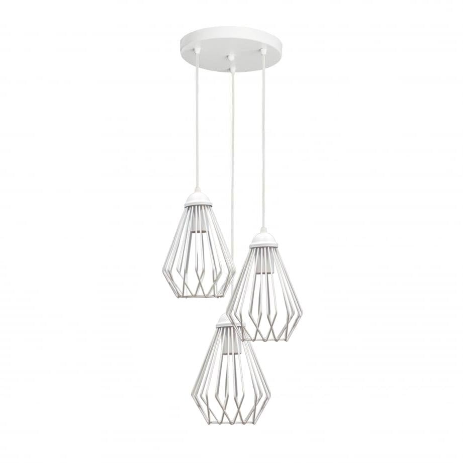 Светильник подвесной MSK Electric в стиле лофт Белый NL 05371-3RW