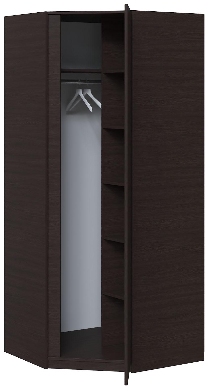 Шафа кутова з дзеркалом Майстер Форм Брайт 850х520х2000 мм Венге магія (32168) - фото 2 Шафа кутова з дзеркалом Майстер Форм Брайт 850х520х2000 мм Венге магія (32168) - фото 2