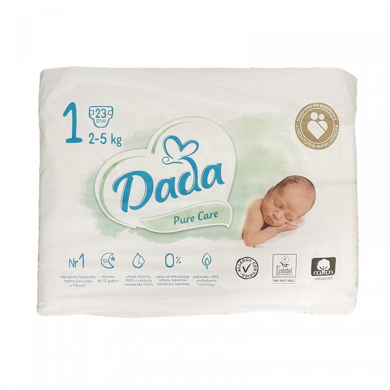 Підгузки дитячі Dada Pure Care 1 2-5 кг 23 шт. (2023065500)