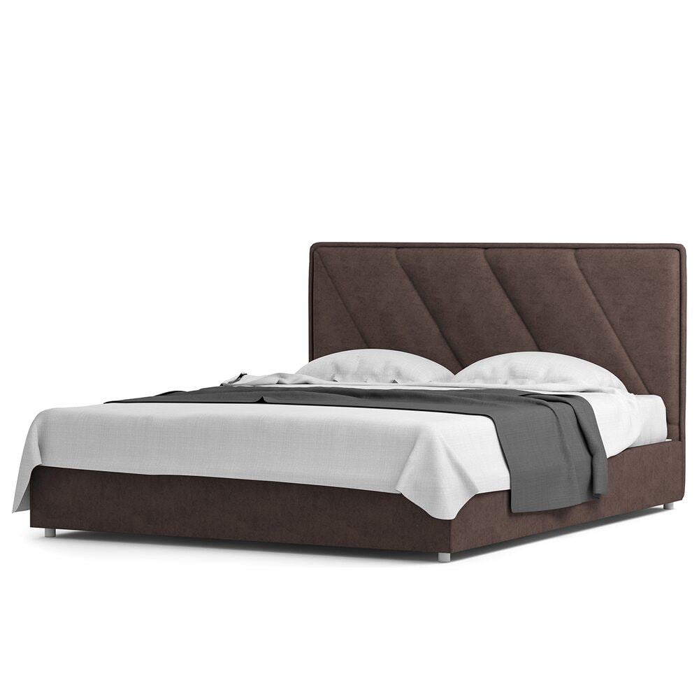 Ліжко двоспальне Шик-Галичина Кліо дерево/тканина 07 160х200 см Коричневий (13272)