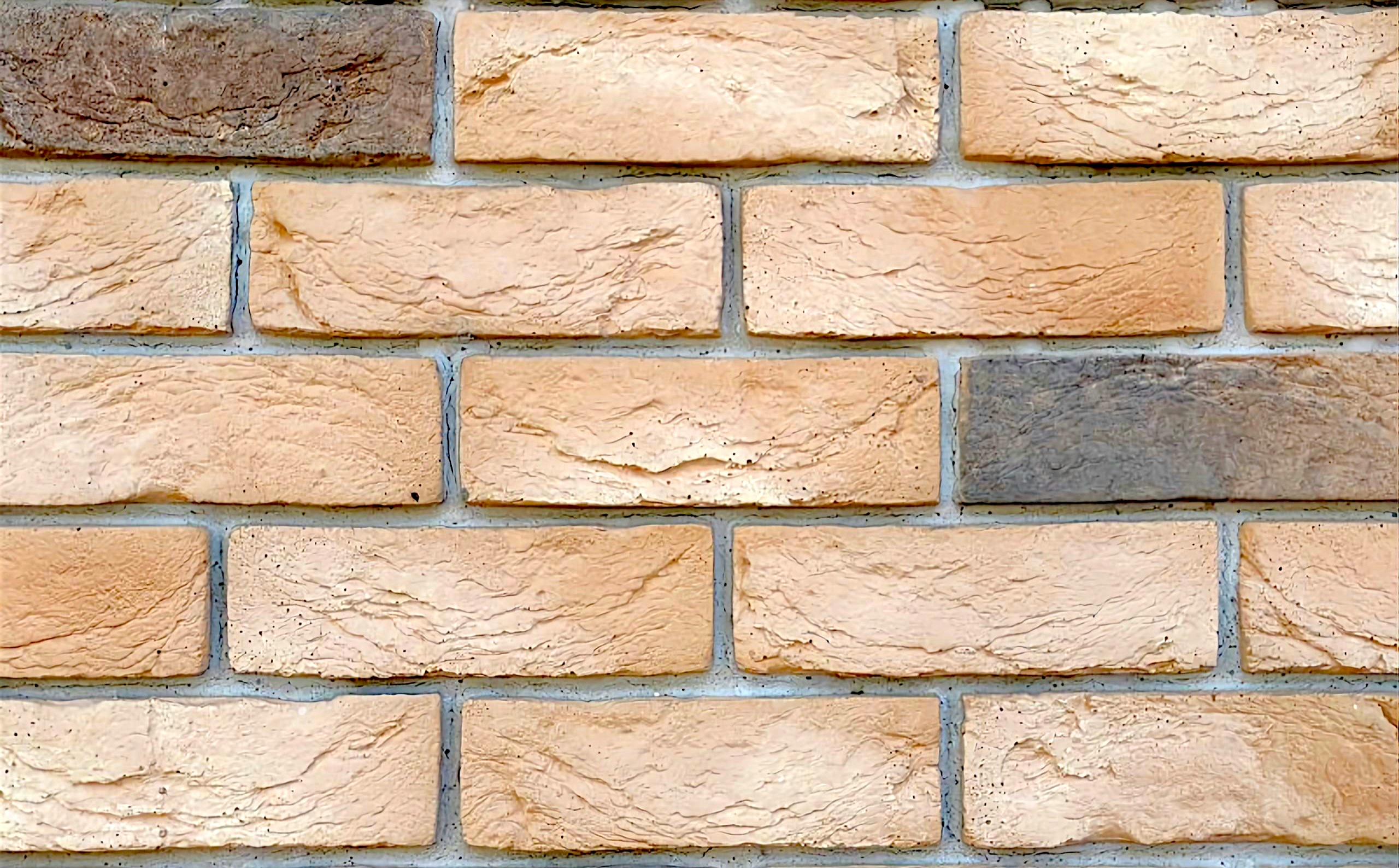 Цегла декоративна фасадна бетонна STONELAK уп. 0,6 м.кв Beige vintage