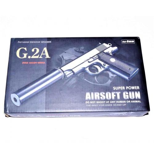 Пистолет игрушечный Galaxy Browning Браунинг глушитель (G.2A)