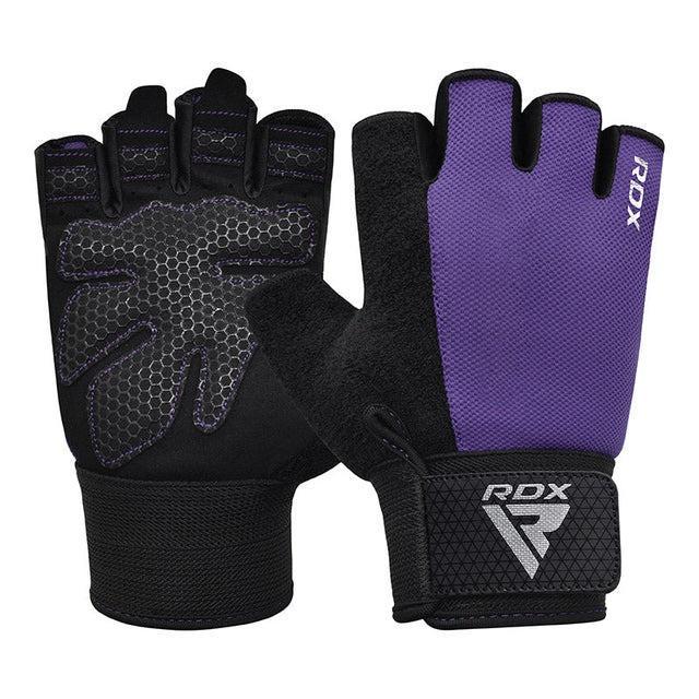 Рукавички для фітнесу RDX W1 HALF Plus-M Purple (3070040664)