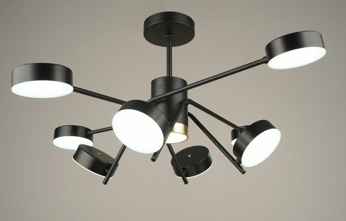 Люстра светодиодная Sirius B N4182/8 BK акриловая 112W