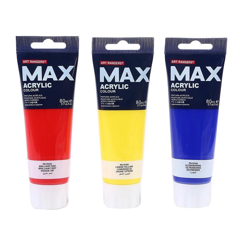 Набор профессиональных художественных акриловых красок ART RANGERs MAX 12 цветов 80 мл (PA15.12080.A) - фото 3 Набор профессиональных художественных акриловых красок ART RANGERs MAX 12 цветов 80 мл (PA15.12080.A) - фото 3