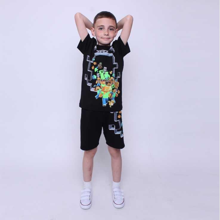 Дитячий літній костюм на хлопчика Майнкрафт Світяшка 116 см
