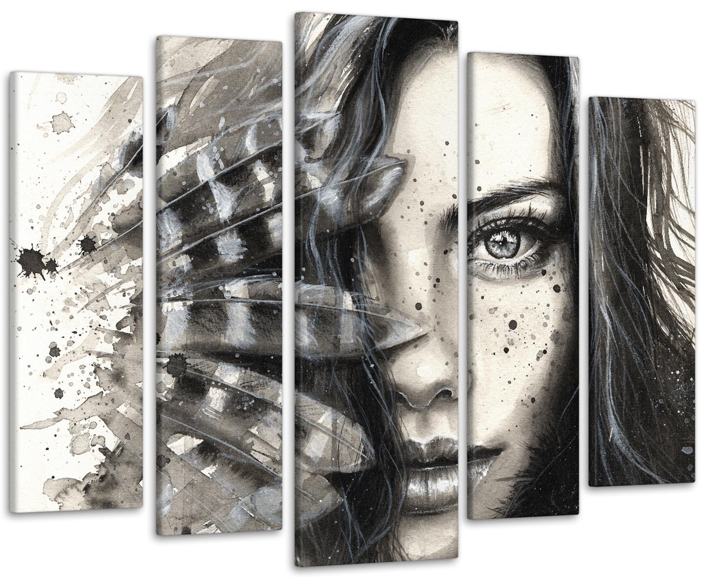 Картина модульна Абстракція Дівчина 105х150 см (Art-472_5)