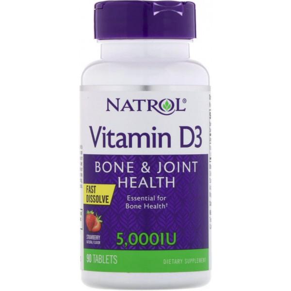 ᐉ Витамины Natrol Vitamin D3 5000 IU Straw 90 таблеток