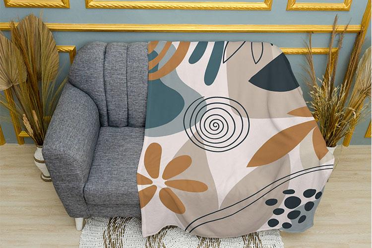 Плед PromoZP Абстрактные фигуры 3 плюш однослойный 150х210 см (102362-2)