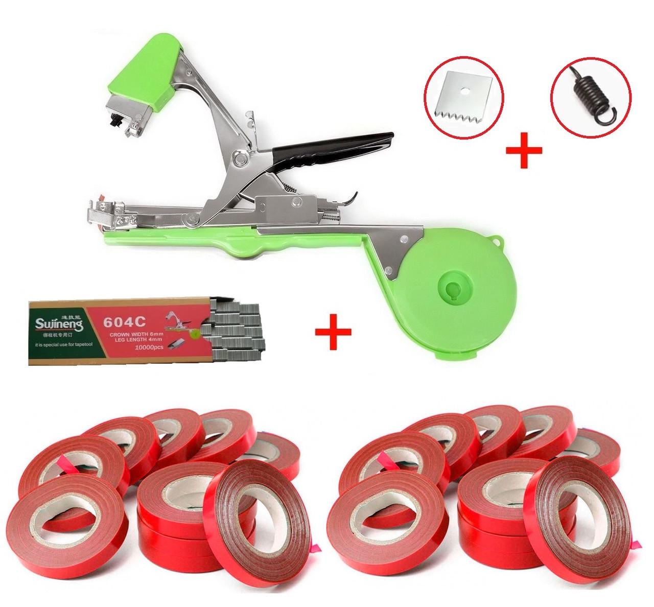 Набор для подвязки растений степлер TAPETOOL/лента 150 мкм 600 м/скобы/нож/пружина - фото 2 Набор для подвязки растений степлер TAPETOOL/лента 150 мкм 600 м/скобы/нож/пружина - фото 2