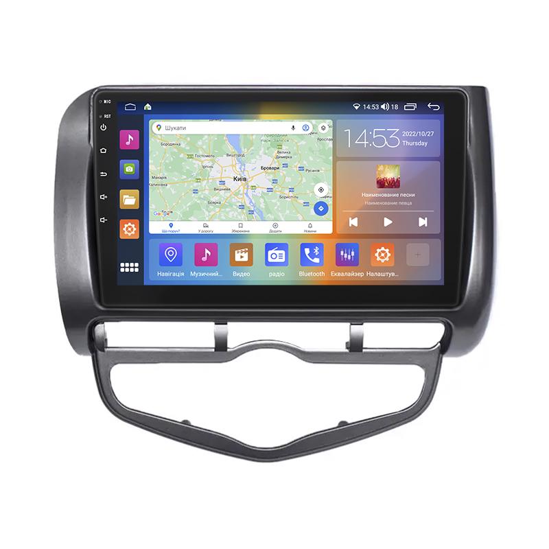 Магнитола Lesko для Honda Fit I Auto AC 2001-2008 IPS 9" 1280x720 4/64Gb CarPlay 4G GPS Prime Хонда охлаждение