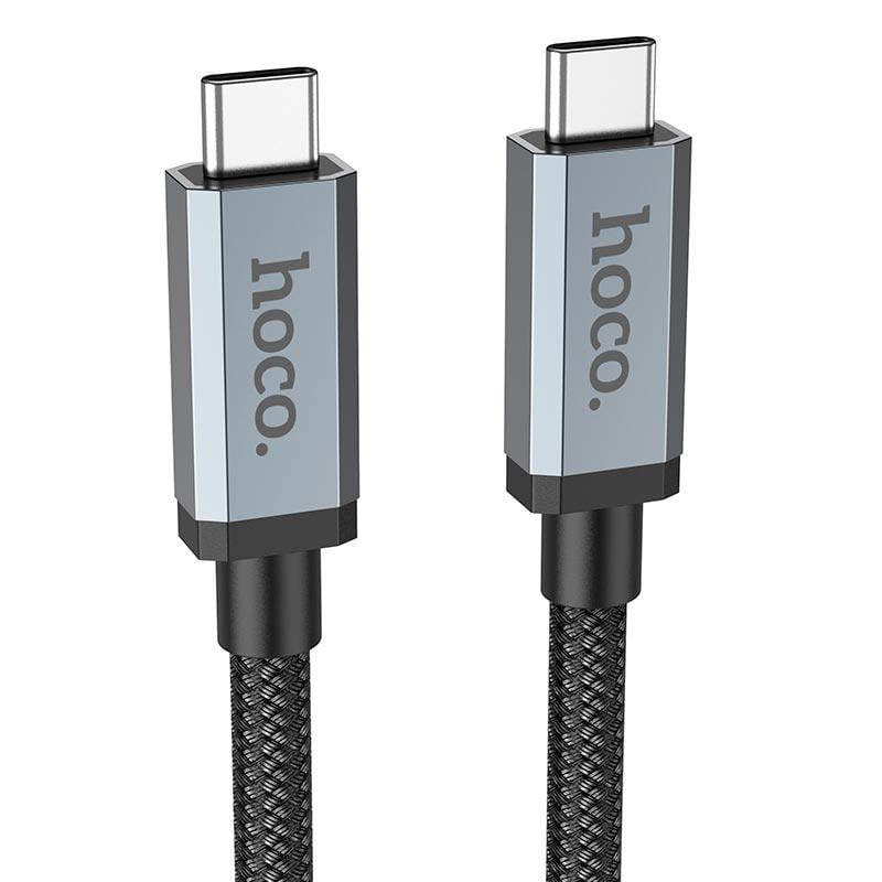 Кабель Hoco US06 Type-c to Type-C USB3.2 20GBPS 100 W 4K HD 2 м Grey/Black (594486) Кабель Hoco US06 Type-c to Type-C USB3.2 20GBPS 100 W 4K HD 2 м Grey/Black (594486)