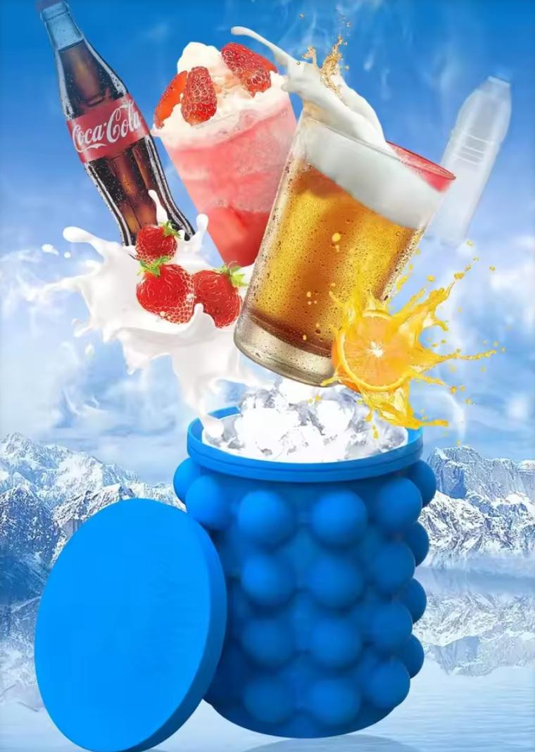 Форма для льда силиконовая с пластиковой чашей Ice Bucket 12,8x10x14 см Blue (ME0021163) - фото 10 Форма для льда силиконовая с пластиковой чашей Ice Bucket 12,8x10x14 см Blue (ME0021163) - фото 10