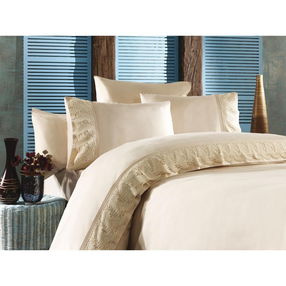 Комплект постельного белья Grazie Home Katya сатин делюкс хлопок евро Бежевый (2000022264320) Комплект постельного белья Grazie Home Katya сатин делюкс хлопок евро Бежевый (2000022264320)