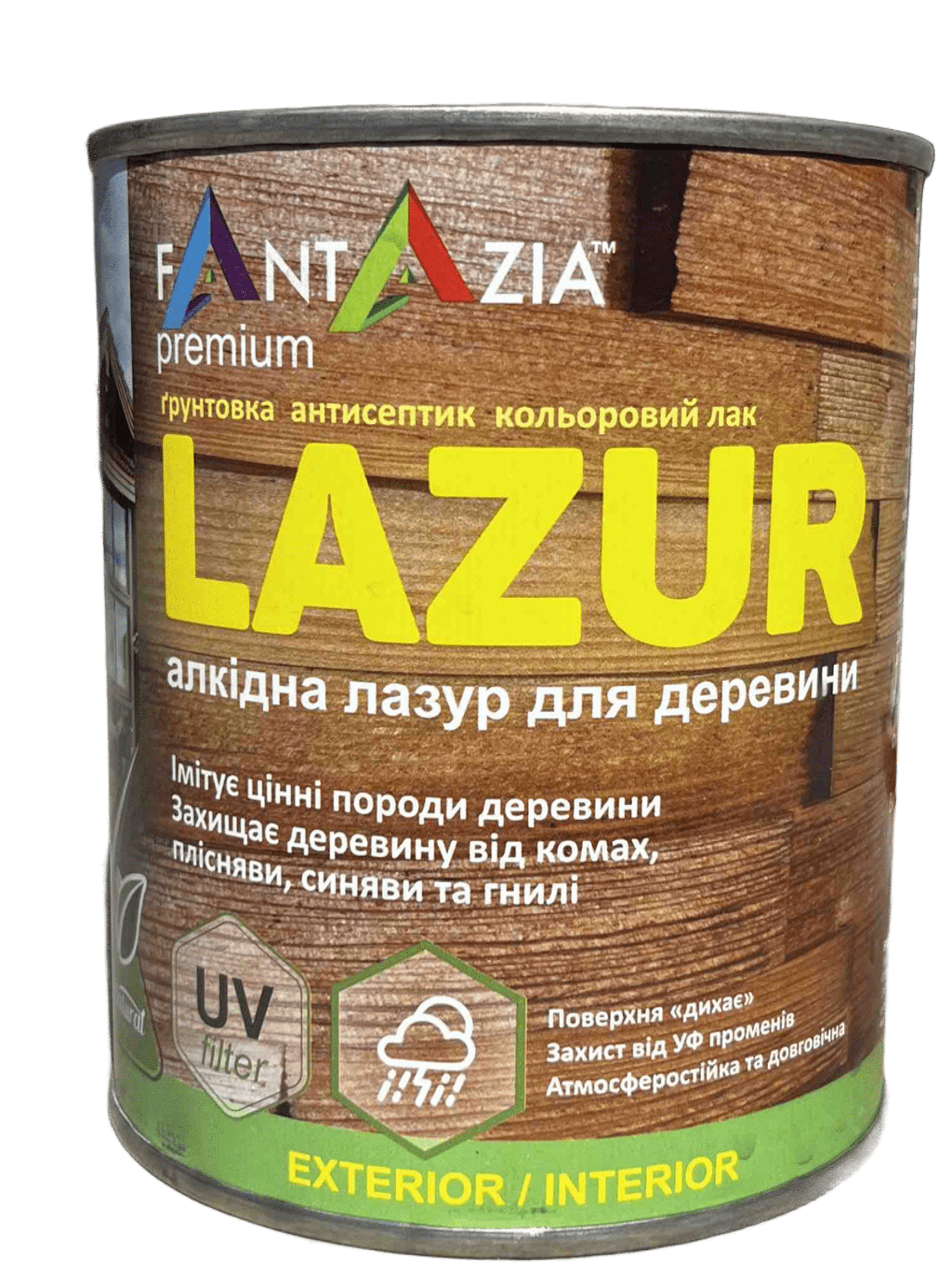Алкідна лазур для дерева Fantazia 0,7 кг Палісандр