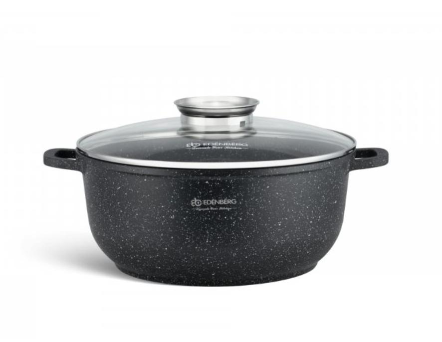 Каструля з кришкою Edenberg EB-8120 та мармуровим покриттям 6,8 л 28 см (23648040) - фото 4