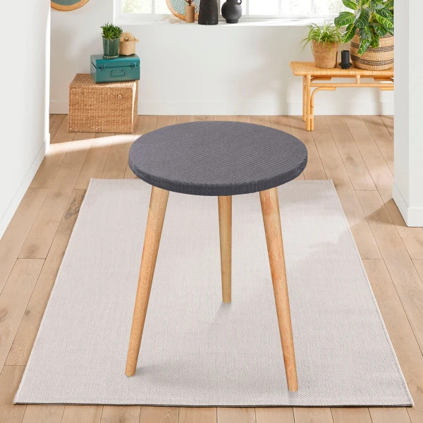 Набір чохлів на табурет круглий Love You Corn Fleece 86185 2 шт. Сірий (8-6-5130836)