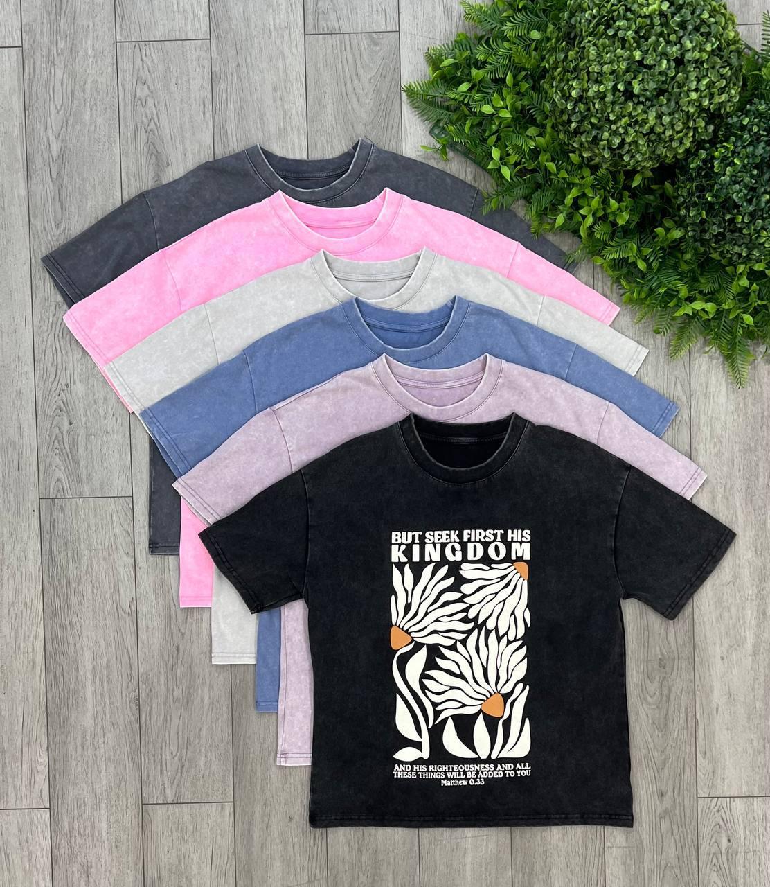 Футболка женская But Seek First His Kingdom OS Голубой (#25066-10-02) - фото 5