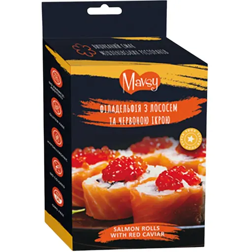 Лакомства для собак сушеные Mavsy вяленая филадельфия с лососем и красной икрой 100 г (LSRM01)