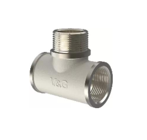 Тройник V&G VALOGIN VG-202301 латунь внутренняя-наружная-внутренняя 1/2" (156439)