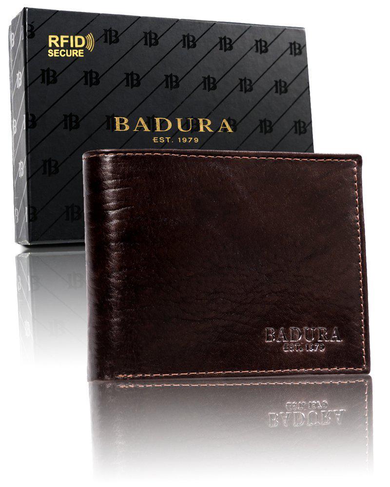 Кошелек мужской кожаный Badura B-N61-MIL MARRONE