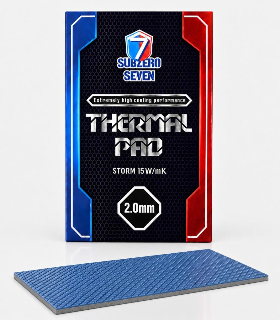 Термопрокладка SubZero Seven Storm 15W/m·K 90x50x2 мм (3139341444)