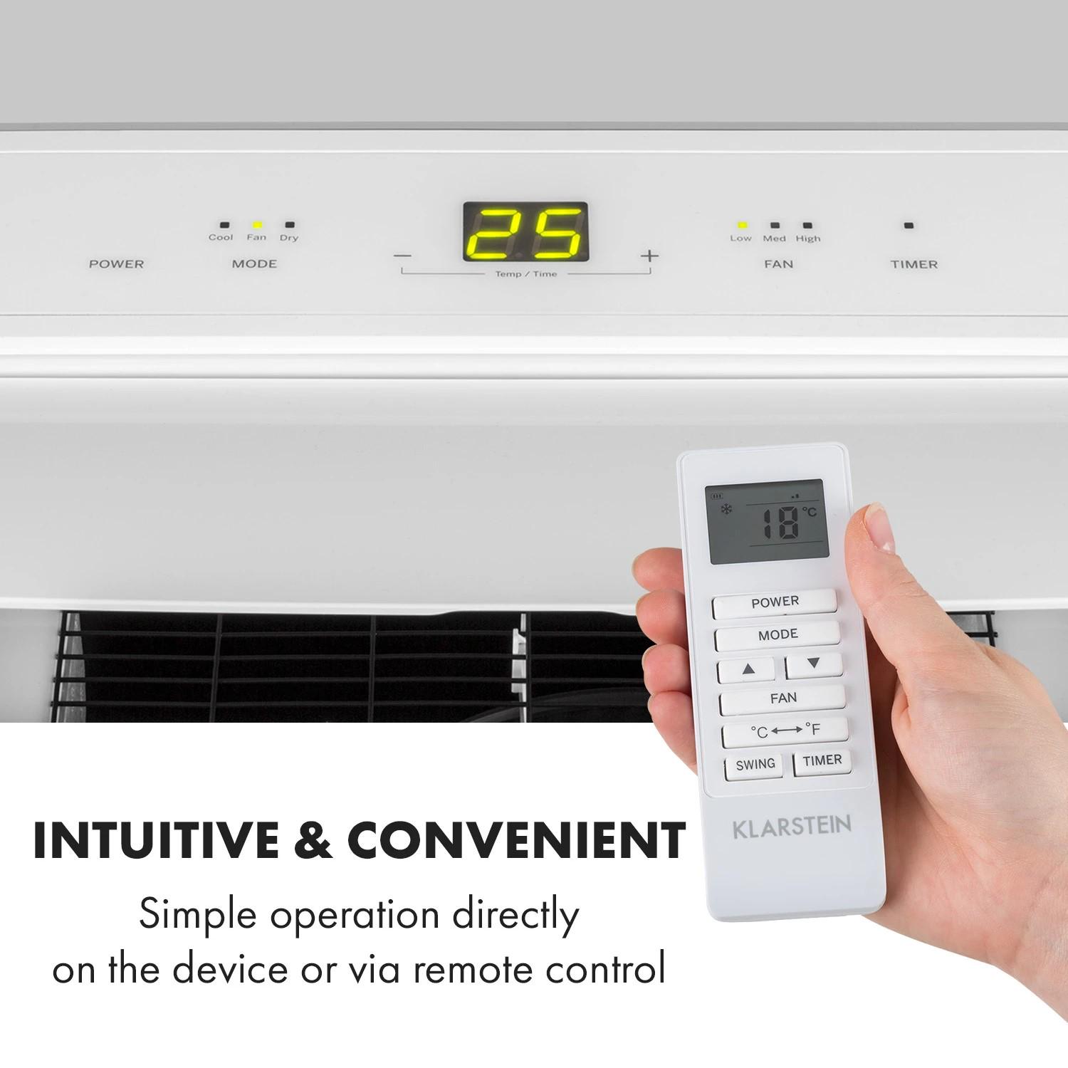 Кондиционер мобильный Klarstein Iceblock 12000 BTU Белый (10034924) - фото 2 Кондиционер мобильный Klarstein Iceblock 12000 BTU Белый (10034924) - фото 2