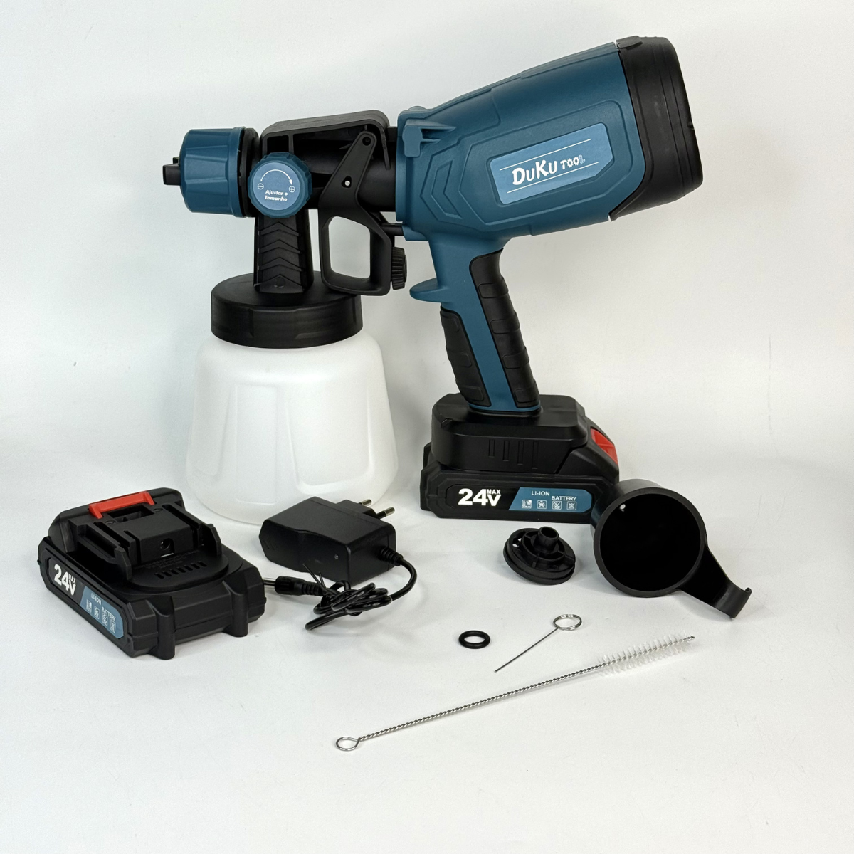 Фарбопульт-распылитель с 2 аккумуляторами электрический Синий (FP-24)