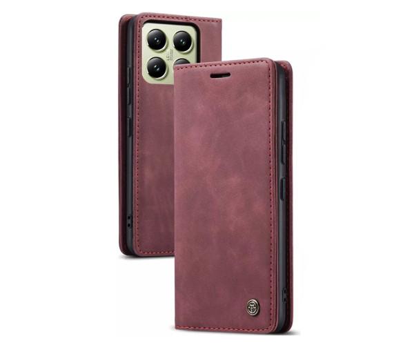 Чехол - книжка CaseMe для Xiaomi 14T Pro Бордовый