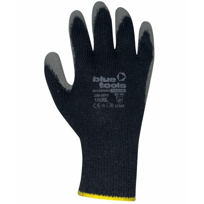 Перчатки трикотажные BLUETOOLS Recodrag 12 пар XL с латексным покрытием (220-2211-10)