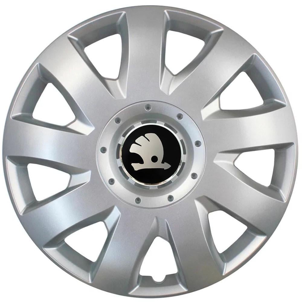 Колпаки SJS с логотипом Skoda 426 R16 4 шт. Серебряный (31006314)