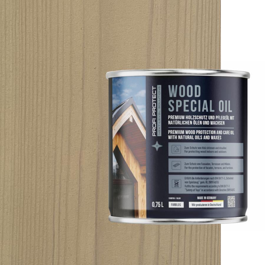 Лазурь на основе пчелиного воска и льняного масла ProfiProtect Wood Special Oil 0,75 л Avorio (20755076) - фото 1