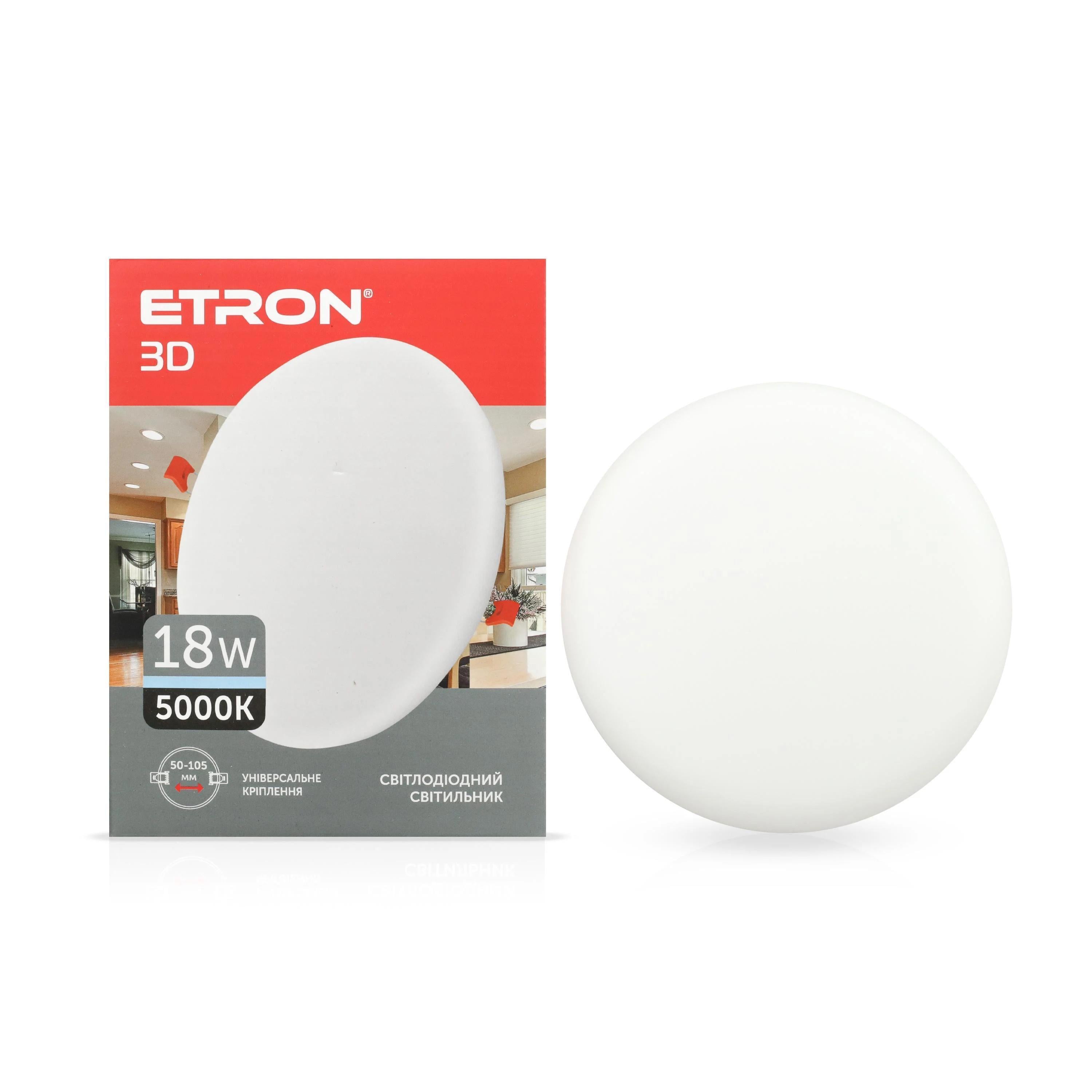 LED-светильник круглый ETRON Decor 1-EDP-611 18W 5000К IP20 (27552347)