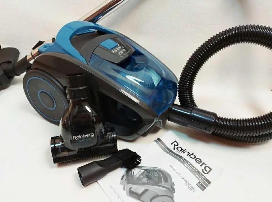 Пылесос Rainberg для сухой чистки с турбощеткой 2,5 л /3700 Вт Голубо-черный (RB-652TB) - фото 6 Пылесос Rainberg для сухой чистки с турбощеткой 2,5 л /3700 Вт Голубо-черный (RB-652TB) - фото 6