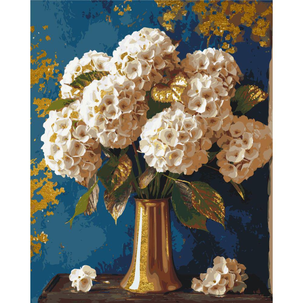 Картина по номерам с красками металлик Букет гортензий 40x50 см (24178570)