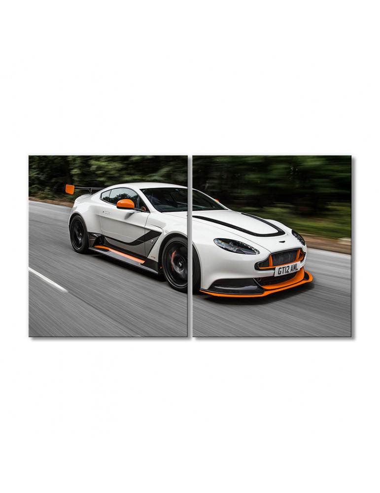 Картина модульная Спортивный автомобиль Астон Мартин 2 модуля 90x135 см
