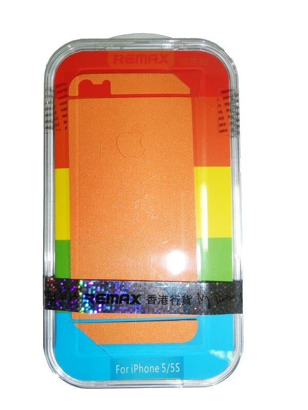 Защитная пленка для телефона Remax iPhone 5 5S 5SE (front+back) Pure Sticker Orange