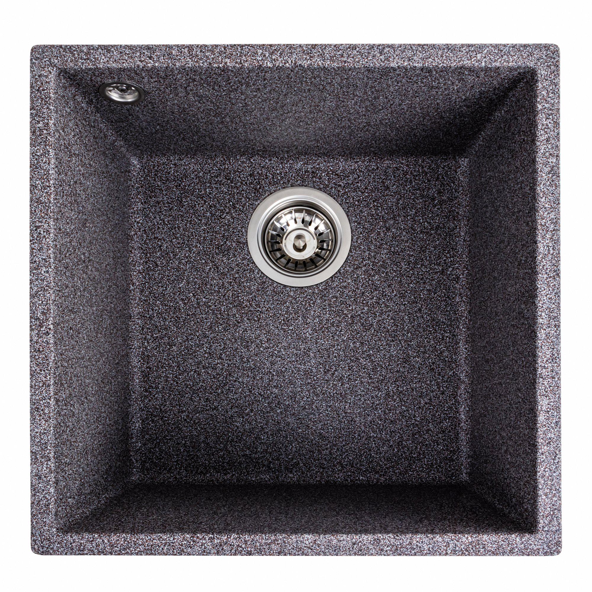 Мойка для кухни гранитная Platinum 4040 RUBA матовая Мойка для кухни гранитная Platinum 4040 RUBA матовая