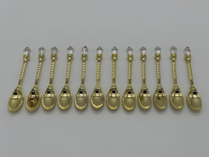 Ложка пластикова кавова Венеціанське золото 10,5 см 12 шт. (474750032) - фото 3