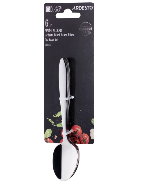 Набор чайных ложек Ardesto Mars Ether 6 пр. Black (AR0706ET)