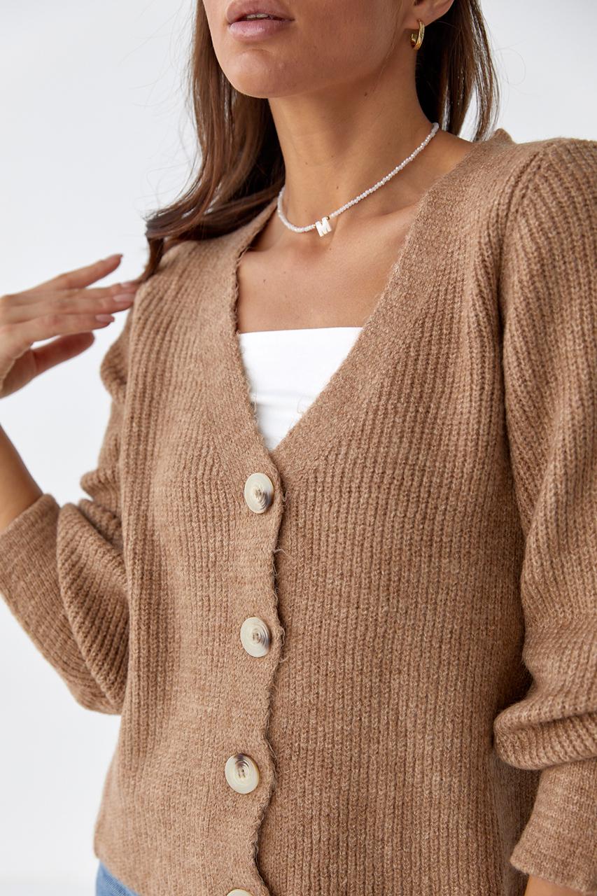 Кардиган вязаный PORTAKAL M Коричневый (9528438) - фото 4 Кардиган вязаный PORTAKAL M Коричневый (9528438) - фото 4