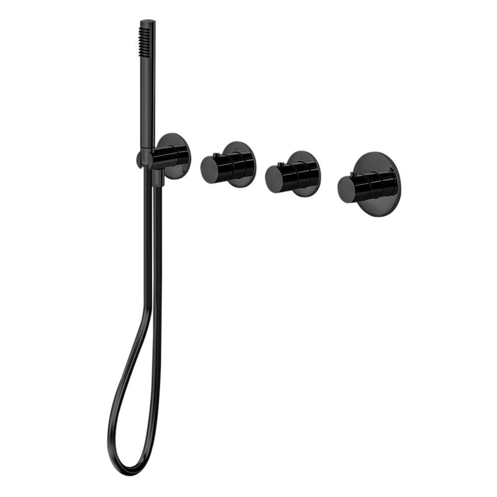 Термостат скрытого монтажа Paffoni Modular box Черный матовый (MDE 000NO)